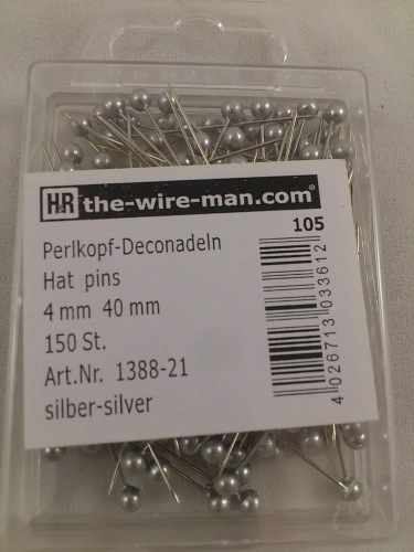 Colored pins 4 mm 150 p. silver